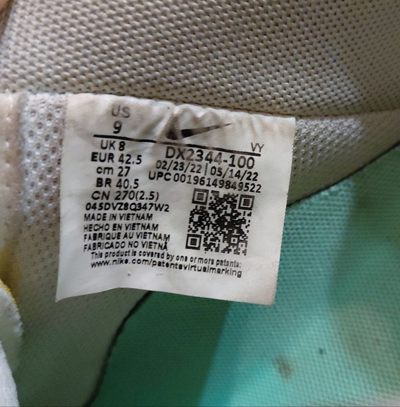 Men’s Nike Air Force One '07 White Distressed Sneakers Size 9 - Picture 10 of 12